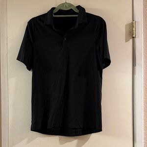 Lululemon Black Performance Polo Short Sleeve Athletic Shirt